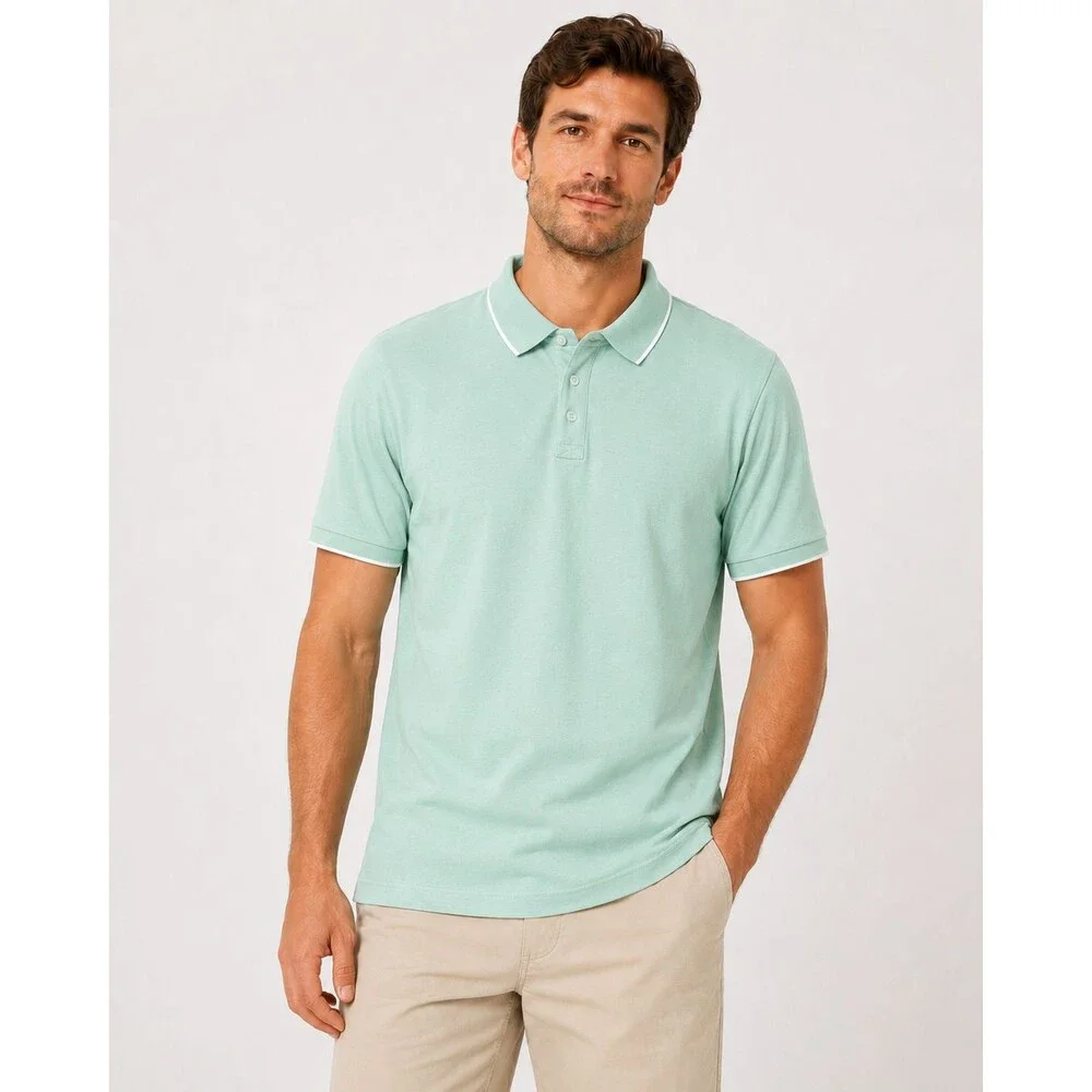 Bonobos Polo Shirt Mens XL Standard Fit Lime Green Cotton Short Sleeve Golf Peru